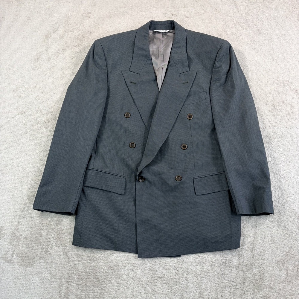 Hugo Boss Double Breasted Al Capone Blazer Sport Coat in Dark Green Men 42R USA